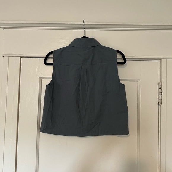 NWOT Theory Shrunken Shirt in Crunch Linen - Picture 7 of 7